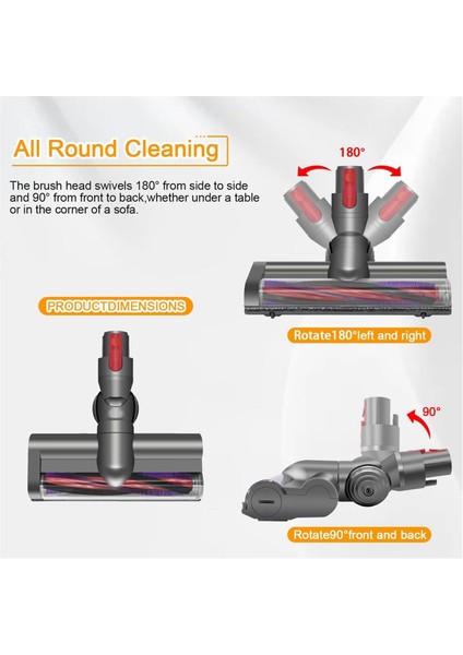 V7 V8 V10 V11 V15 Için Elektrikli Fırça, Zemin Nozulu Yedek Parçaları Anti (Yurt Dışından) fiyatları