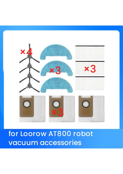 Loorow AT800 Süpürge Için 13 Adet Ultra Aksesuar (Yurt Dışından)