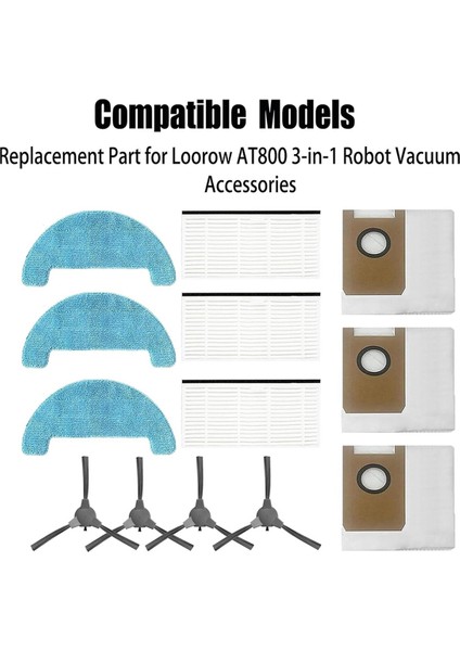 Loorow AT800 Süpürge Için 13 Adet Ultra Aksesuar (Yurt Dışından) modelleri