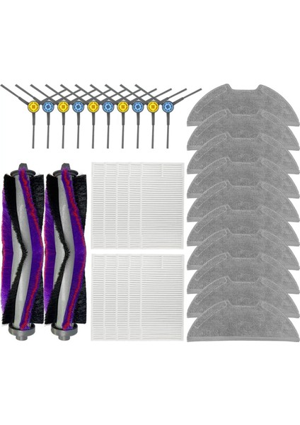 M9 / E20 Plus NERE10S E10S Obode A8 Robot Süpürge Ana Yan Fırça Hepa Filtre Paspas Bezi (Yurt Dışından)