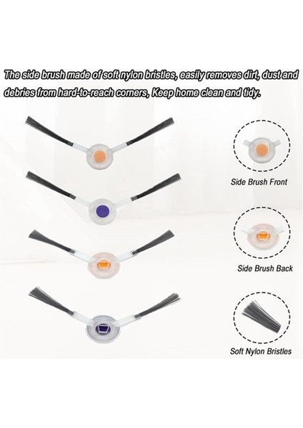 Freo x Plus Robot Süpürge Ataşmanları Için Yedek Parçalar Ana Yan Fırça Filtresi Mop Pedi Aksesuarlarını Değiştirin (Yurt Dışından) fiyatları