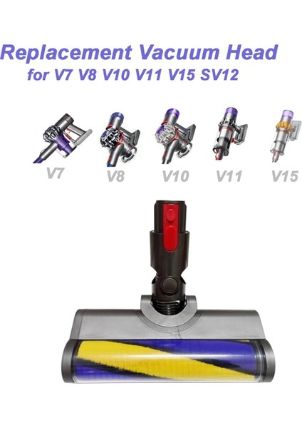 V8 V10 V11 V15 Elektrikli Zemin Fırçası Yeşil LED Işıklı Vakumlu Ek Parça Silindiri (Yurt Dışından)