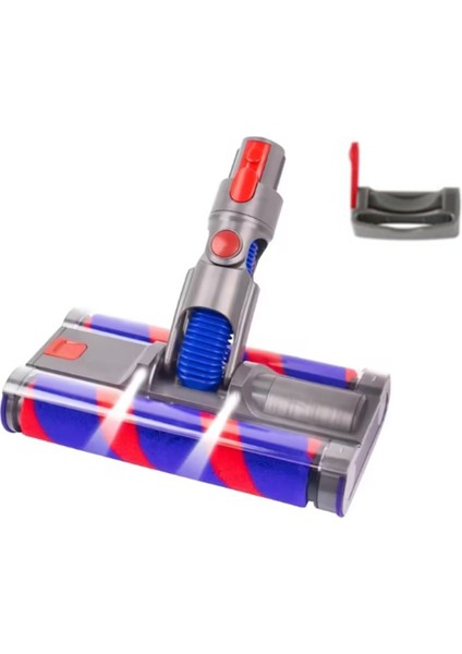 V7 V8 V10 V11 V15 Yumuşak Çift Silindirli LED Işıklı Vakum Motor Zemin Fırçası Yedeği (Yurt Dışından)