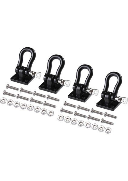 4 Adet Metal Römork Çekme Tokası Çekme Kancaları Kelepçeler 1/10 Rc Paletli Araba Trx4 Eksenel SCX10 D90 (Yurt Dışından)