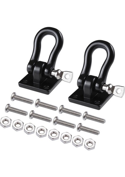 4 Adet Metal Römork Çekme Tokası Çekme Kancaları Kelepçeler 1/10 Rc Paletli Araba Trx4 Eksenel SCX10 D90 (Yurt Dışından)