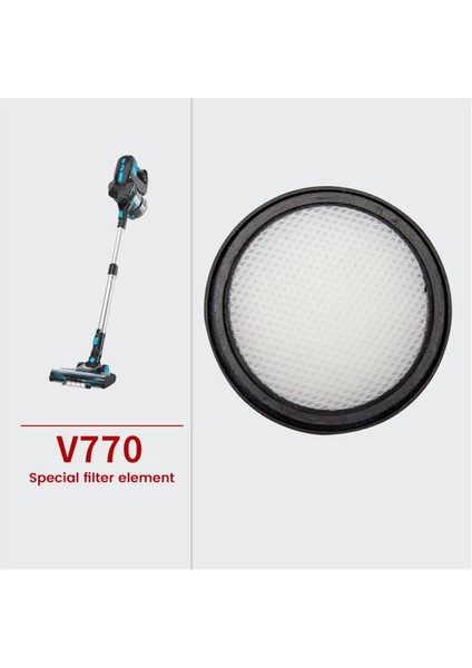 6 Adet Tekrar Kullanılabilir Vakum Filtresi Yedek Parçaları V770 Kablosuz El Tipi Ev Temizleyici Aksesuarları (Yurt Dışından)