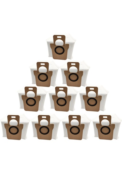 Omni 1s X10+ Robot Süpürge Aksesuarları Çöp Parçaları Için 10 Adet Yedek Toz Torbası (Yurt Dışından)