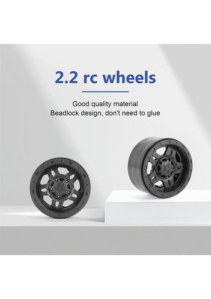 4 Adet Plastik Beadlock 2.2 Tekerlek Göbeği Jantları 1/10 Rc Paletli Araba Eksenel SCX10 Wraith Capra RR10 Trx4 D90 (Yurt Dışından)