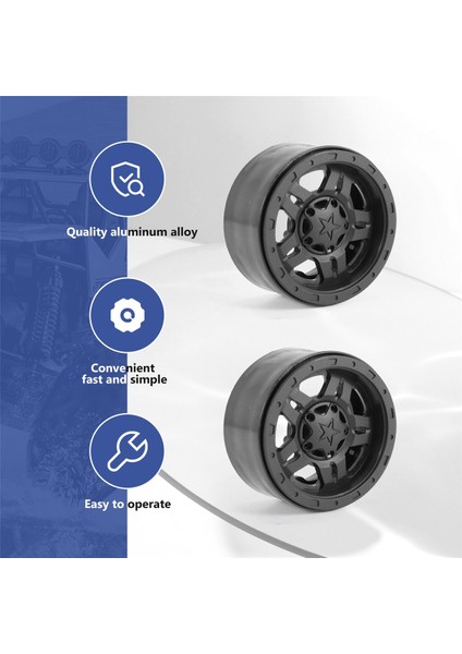 4 Adet Plastik Beadlock 2.2 Tekerlek Göbeği Jantları 1/10 Rc Paletli Araba Eksenel SCX10 Wraith Capra RR10 Trx4 D90 (Yurt Dışından)