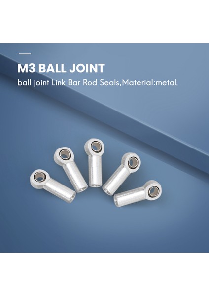 10 Adet Metal M3 Bağlantı Rot Ucu Bilyalı Bağlantı Parçası 1/10 Rc Araba Tırmanma Axıal SCX10 D90 D110 CC01, Gümüş (Yurt Dışından)