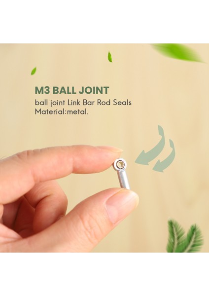 10 Adet Metal M3 Bağlantı Rot Ucu Bilyalı Bağlantı Parçası 1/10 Rc Araba Tırmanma Axıal SCX10 D90 D110 CC01, Gümüş (Yurt Dışından)