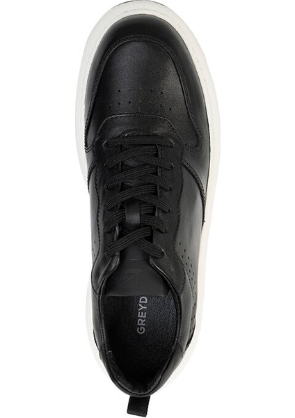 Erkek Siyah Hakiki Deri Sneaker Ayakkabı 3K1SA75153
