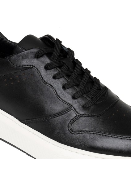 Erkek Siyah Hakiki Deri Sneaker Ayakkabı 3K1SA75153