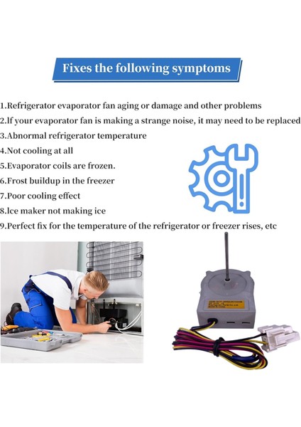 EAU63103208 Buzdolabı Buharlaştırıcı Fan Motoru (Yurt Dışından) modelleri