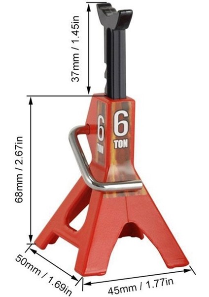 4 Adet Metal Yükseklik Ayarlanabilir 6 Ton Kriko Tamir Standı 1/10 Rc Paletli Araba Eksenel SCX10 90046 Trx4 Trx6 D90,4 (Yurt Dışından)