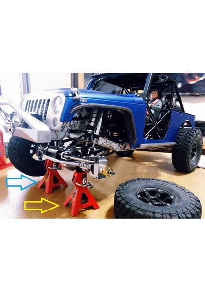 4 Adet Metal Yükseklik Ayarlanabilir 6 Ton Kriko Tamir Standı 1/10 Rc Paletli Araba Eksenel SCX10 90046 Trx4 Trx6 D90,4 (Yurt Dışından)