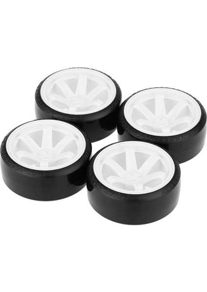 4 Adet Drift Araba Lastiği Jant Sert Lastik 1/10 Drift Rc Beyaz (Yurt Dışından)