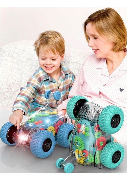Uzaktan Kumandalı Araba Şeffaf Dişli Dublör Damperli Araba Rc Dublör Araba Yenilmez 360°ROLLING Twister Renkli Işıklar ile Bebekler Çocuklar Erkekler Kızlar Için Noel Oyuncak Hedi (Yurt Dışından)