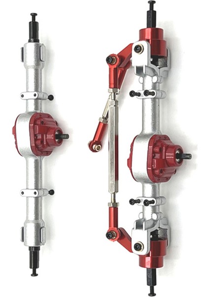 Mnmodel 1/12 MN82 LC79 MN78 Uzaktan Kumandalı Araba Parçaları Metal Yükseltme Kırmızı Için Ön ve Arka Aks Takımı (Yurt Dışından)