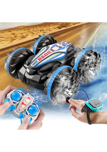 Çocuklar Için Amfibi Rc Araba - 2.4 Ghz Uzaktan Kumandalı Tekne Oyuncakları Erkekler Için Su Geçirmez Rc Canavar Kamyon Plaj Oyuncakları Araba Açık Havuz Su Oyuncak Çocuklar Için (Yurt Dışından)