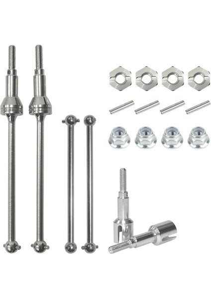 Hbx 901 901A 903 903A 905 905A 1/12 Rc Araba Yükseltme Parçaları Için 12MM Altıgen Metal Ön ve Arka Tahrik Mili (Yurt Dışından)