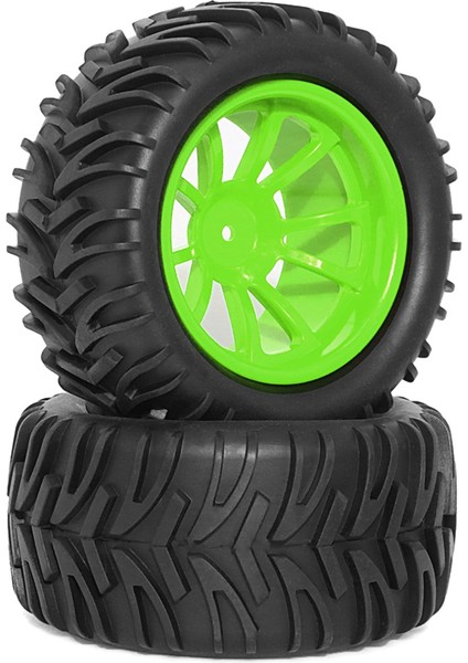 Rc Lastikler 1/10 Kamyon ve Tekerlekler Uzaktan Kumanda Kırmızı (Yurt Dışından)