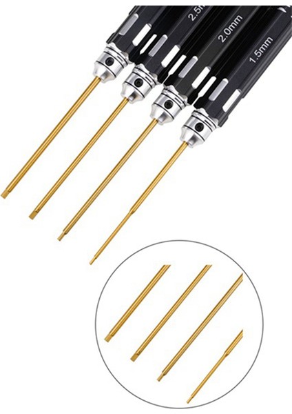 Parçalı Altıgen Tornavida Seti 1,5/2,0/2,5/3,0 mm Uzaktan Kumandalı Araba Modeli Aleti (Yurt Dışından)