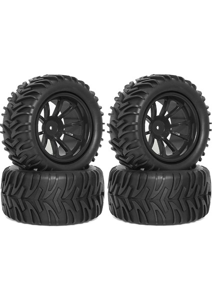 Rc Lastikler 1/10 Kamyon ve Tekerlekler Uzaktan Kumanda Siyah (Yurt Dışından)
