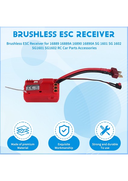 Fırçasız Esc Alıcısı Hbx 16889 16889A 16890 16890A Sg 1601 1602 SG1601 SG1602 Rc Araba Parçaları Aksesuarları (Yurt Dışından) fırsatları