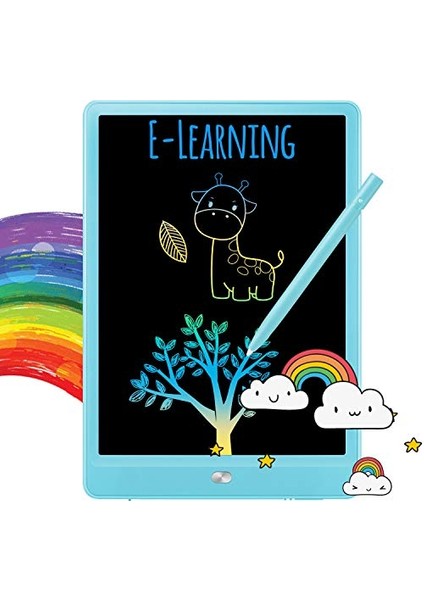 Saytay LCD Yazma Tableti Doodle Kurulu, 10 Inç Renkli Çizim Tableti Yazma Pedi, Kız Hediyeler Oyuncaklar 3 4 5 6 7 Yaşındaki Kız Erkek (Mavi) ST-001 (Yurt Dışından)