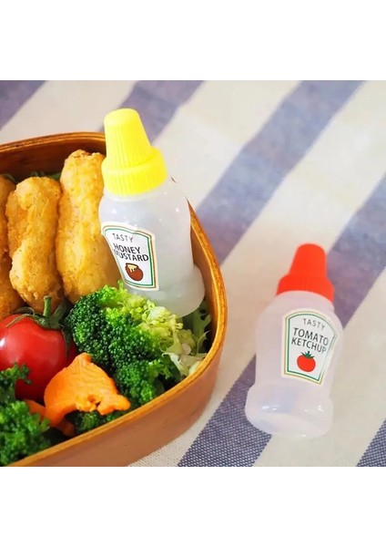 2 Adet Mini Domates Ketçap Şişesi Taşınabilir Sos Salata Sıkılabilir Şişe Küçük Bento Bal Şişesi Depolama Öğle Yemeği Kutusunda Mutfak Aksesuarları (Yurt Dışından)