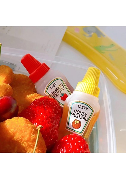 2 Adet Mini Domates Ketçap Şişesi Taşınabilir Sos Salata Sıkılabilir Şişe Küçük Bento Bal Şişesi Depolama Öğle Yemeği Kutusunda Mutfak Aksesuarları (Yurt Dışından)