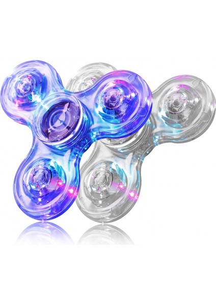 Fidget Spinner, 2 Paket LED Işık Up Fidget Oyuncakları Kristal Parmak Oyuncak El Fidget Spinners-Sıkıntıyı Azaltmak Için Çocuklar Dehb, Anksiyete (Mavi ve Beyaz) (Yurt Dışından)