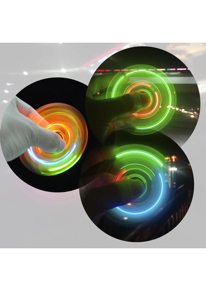 Fidget Spinner, 2 Paket LED Işık Up Fidget Oyuncakları Kristal Parmak Oyuncak El Fidget Spinners-Sıkıntıyı Azaltmak Için Çocuklar Dehb, Anksiyete (Mavi ve Beyaz) (Yurt Dışından)