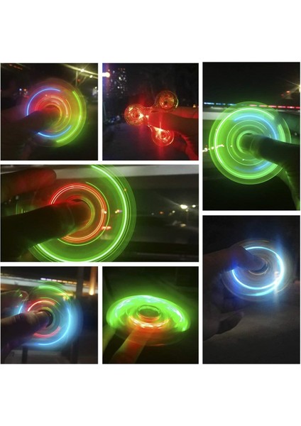 Fidget Spinner, 2 Paket LED Işık Up Fidget Oyuncakları Kristal Parmak Oyuncak El Fidget Spinners-Sıkıntıyı Azaltmak Için Çocuklar Dehb, Anksiyete (Mavi ve Beyaz) (Yurt Dışından)