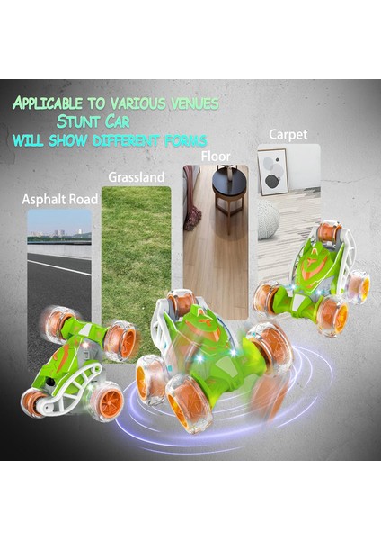 Uzaktan Kumandalı Araba, Rc Dublör Araba 360° Işıklı Müzikli Dönen Twister, Sprey Buharlı Rc Araba Oyuncak, 4 5 6 7 8-12 Yaşındaki Erkekler ve Kızlar Için Şarj Edilebilir Uzaktan (Yurt Dışından)