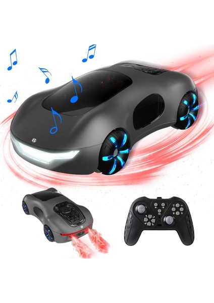 Punieayi 2.4ghz LED Işıklı ve Sprey Ses Efektli Uzaktan Kumandalı Araba, Şarj Edilebilir Çift Taraflı Off-Road 360° Dönen Rc Arabalar, Çocuklar Için Rc Dublör Araba Oyuncakları Erk (Yurt Dışından)