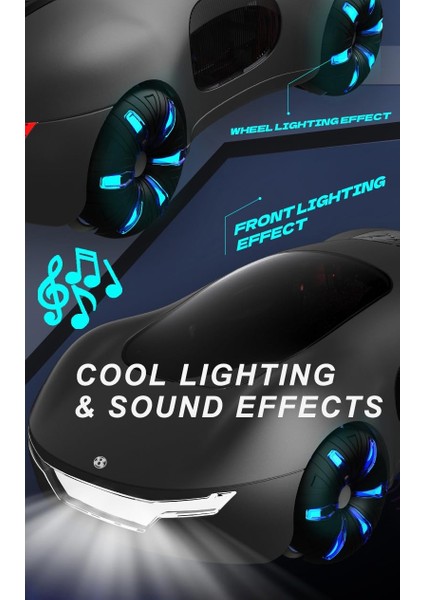 Punieayi 2.4ghz LED Işıklı ve Sprey Ses Efektli Uzaktan Kumandalı Araba, Şarj Edilebilir Çift Taraflı Off-Road 360° Dönen Rc Arabalar, Çocuklar Için Rc Dublör Araba Oyuncakları Erk (Yurt Dışından) modelleri
