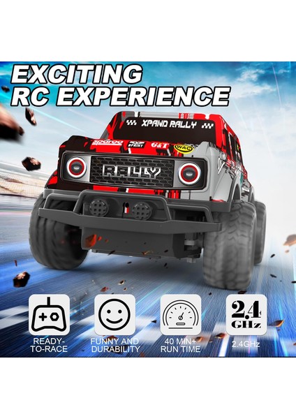Rc Yarış Uzaktan Kumandalı Araba, 2.4ghz Yüksek Hızlı Uzaktan Kumandalı Kamyon, Li Erkekler ve Kızlar Için 1:24 Rc Arabalar Buggy, Çocuklar Için Oyuncak Araba Hediyeleri (Yurt Dışından)