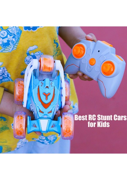 Uzaktan Kumandalı Araba, Rc Dublör Araba 360° Işıklı Müzikli Dönen Twister, Sprey Buharlı Rc Araba Oyuncak, 4 5 6 7 8-12 Yaşındaki Erkekler ve Kızlar Için Şarj Edilebilir Uzaktan (Yurt Dışından)