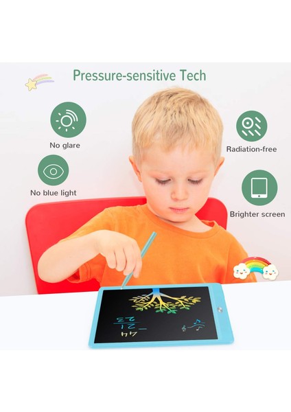 Saytay LCD Yazma Tableti Doodle Kurulu, 10 Inç Renkli Çizim Tableti Yazma Pedi, Kız Hediyeler Oyuncaklar 3 4 5 6 7 Yaşındaki Kız Erkek (Mavi) ST-001 (Yurt Dışından)