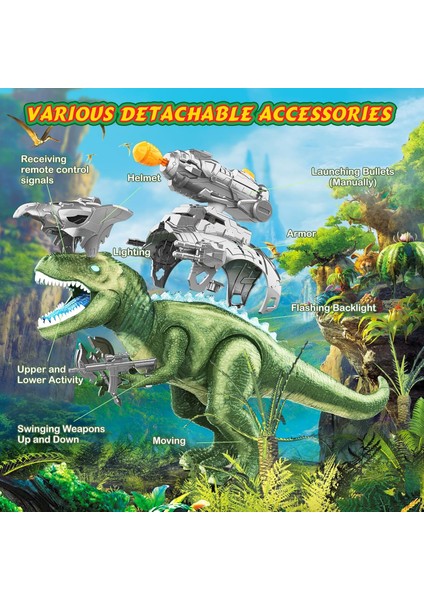Uzaktan Kumandalı Dinozor Oyuncakları-Çocuklar Için Dinozor Oyuncaklar 3-5,6-8,8-12, Sesli, Işıklı, Hareketli ve Mermi Fırlatmalı Robot T-Rex Dinozorlar, 3+ Yaş Erkek ve Kız Çocukl (Yurt Dışından) modelleri