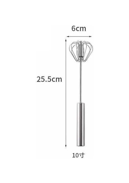 Yumurta Çırpıcı 25 cm Yumurta Çırpıcı El Mikseri Yarı Otomatik Yumurta Karıştırıcı Paslanmaz Çelik Yumurta Araçları Çırpma Karıştırıcı Karıştırma Presi Döner Krema Gereçleri (Yurt Dışından)