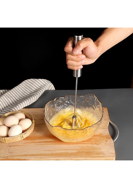 Yumurta Çırpıcı 25 cm Yumurta Çırpıcı El Mikseri Yarı Otomatik Yumurta Karıştırıcı Paslanmaz Çelik Yumurta Araçları Çırpma Karıştırıcı Karıştırma Presi Döner Krema Gereçleri (Yurt Dışından) fiyatları