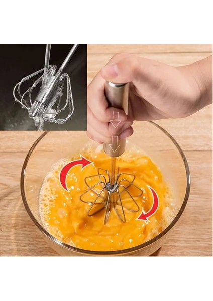 Yumurta Çırpıcı 25 cm Yumurta Çırpıcı El Mikseri Yarı Otomatik Yumurta Karıştırıcı Paslanmaz Çelik Yumurta Araçları Çırpma Karıştırıcı Karıştırma Presi Döner Krema Gereçleri (Yurt Dışından) modelleri