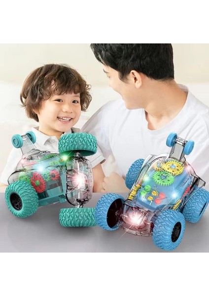 Uzaktan Kumandalı Araba Şeffaf Dişli Dublör Damperli Araba Rc Dublör Araba Yenilmez 360°ROLLING Twister Renkli Işıklar ile Bebekler Çocuklar Erkekler Kızlar Için Noel Oyuncak Hedi (Yurt Dışından)