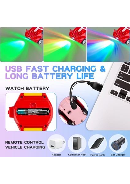 2023 Yeni Mini Uzaktan Kumandalı Araba Izle Oyuncaklar, 2.4 Ghz Karikatür Rc Saat Yarış Arabası, USB Şarjlı Uzaktan Kumanda Araba, Tiktok Izle Araba Erkek Kız Doğum Günü Hediyesi I (Yurt Dışından)