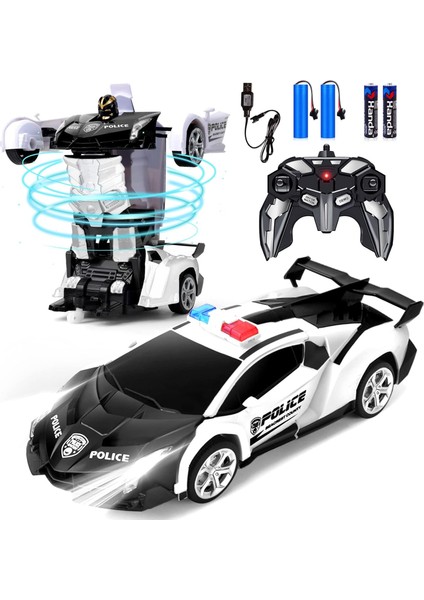 Uzaktan Kumandalı Araba - Robot Rc Arabaları Dönüştürün Tüm Leri Içerir: Tek Tuşla Deformasyon ve 360 Derece Dönen Sürüklenme, Erkekler/kızlar Için Mevcut Noel Doğum Günü Hediy (Yurt Dışından)