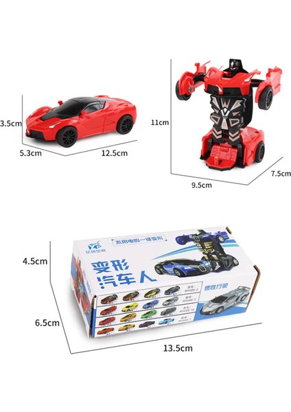 Çocuk Dönüşüm Araba Oyuncak Araba Çarpışma Atalet Tek Tıklamayla Dönüşüm Robot Araba Oyuncak (Yurt Dışından)