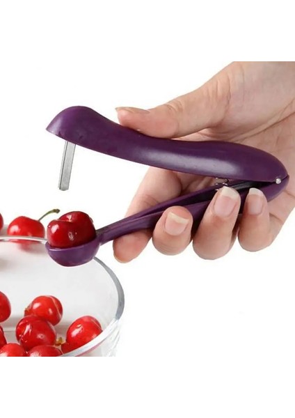Mor Kiraz Meyve Zeytin Çekirdeği Kaldırma Aracı Kolay Meyve Çekirdeği Tohum Sökücü Kiraz Araçları Mutfak Alet Aksesuarları Meyve Sebze Aracı (Yurt Dışından) fırsatları